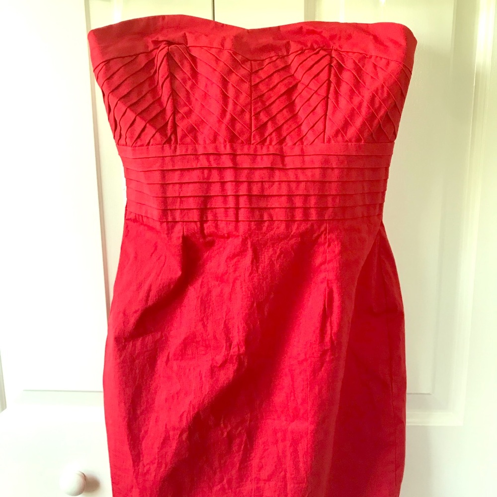 Brand new! Strapless red mid thigh dress